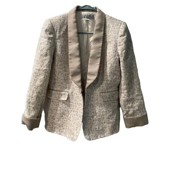 Tahari Arthur S. Levine Blazer‎ Petite Shawl Collar Career Jacket 4P Linen - Picture 1 of 13